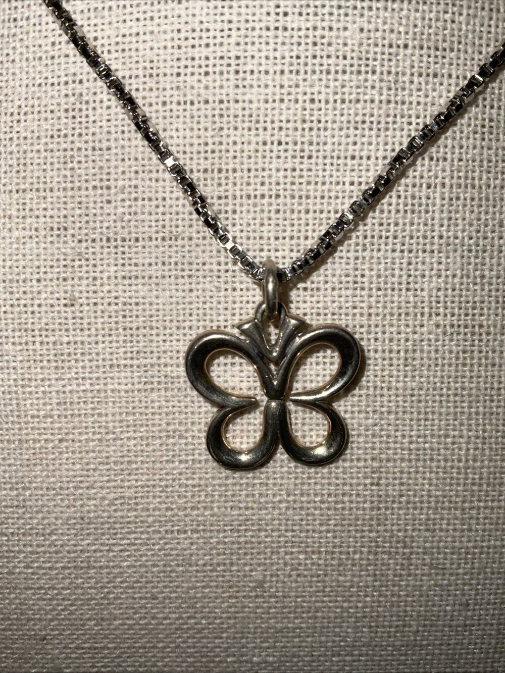 RETIRED JAMES OPEN CUT BUTTERFLY PENDANT & CHAIN